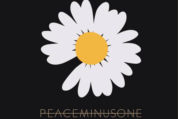 白菊菊花字母Peaceminusone矢量图服装T恤裁片烫图印花花型素材