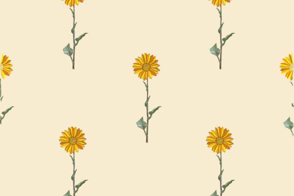 植物向日葵矢量图服装纺织面料数码印花花型素材