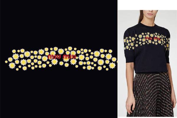 菊花字母矢量图服装T恤烫图印花花型素材