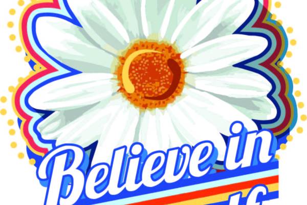 白色邹菊字母矢量图服装T恤裁片烫图印花花型素材