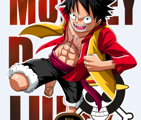 海贼王卡通动漫路飞免抠图服装T恤裁片烫图印花花型素材