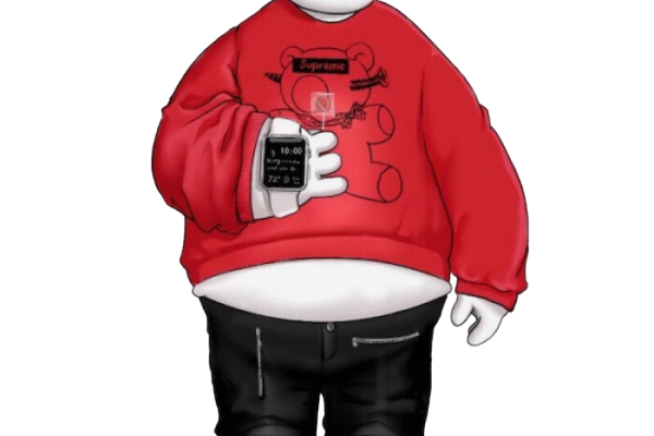 卡通动漫大白免抠图服装T恤裁片烫图印花花型素材