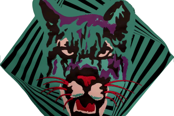 豹子条纹PUMA免抠图服装T恤裁片烫图印花花型素材