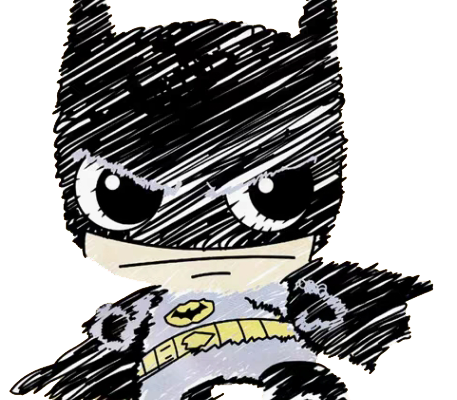 卡通蝙蝠侠免抠图服装T恤裁片烫图印花花型素材