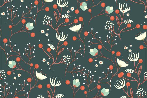 几何花纹植物花卉拼接印花矢量图服装纺织面料数码印花花型素材