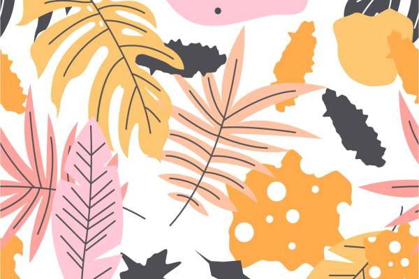 几何花纹植物叶子印花矢量图服装纺织面料数码印花花型素材