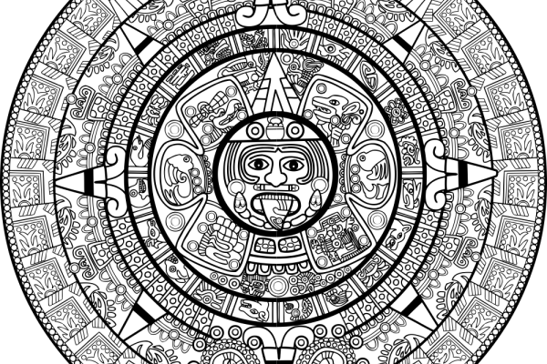 圆形几何花纹印花矢量图服装T恤裁片烫图印花花型素材