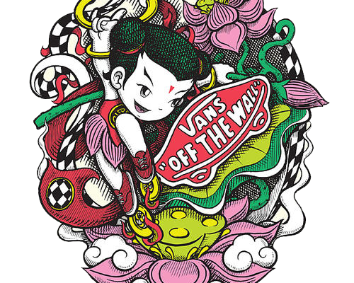 几何人物哪吒字母VANS印花图案服装T恤裁片烫图印花花型素材