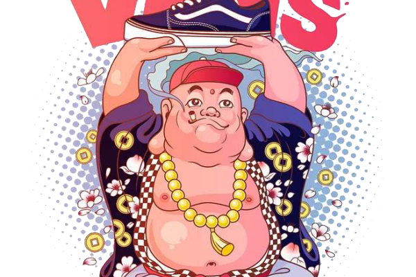 卡通人物钱币字母VANS印花图案服装T恤裁片烫图印花花型素材