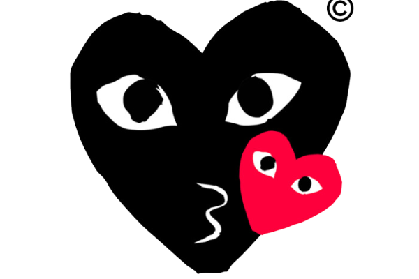 几何心形眼睛印花图案服装T恤裁片烫图印花花型素材