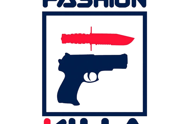 刀抢字母FASHION KILLA印花图案服装T恤裁片烫图印花花型素材
