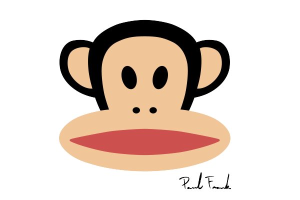 潮牌大嘴猴印花图案服装T恤裁片烫图印花花型素材