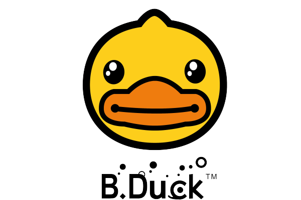 潮牌B.Duck字母印花图案服装T恤裁片烫图印花花型素材