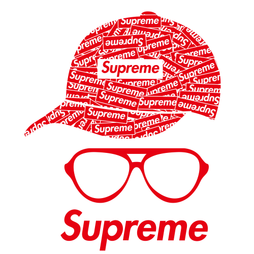 潮牌Supreme字母印花图案服装T恤裁片烫图印花花型素材