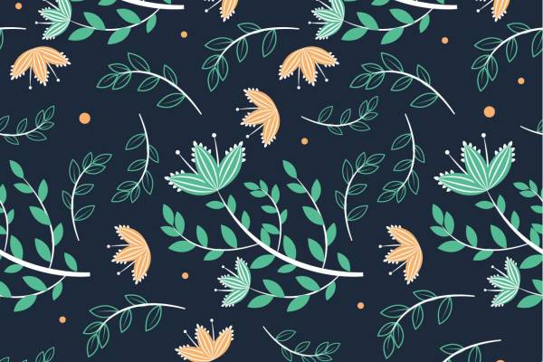 几何植物花纹印花矢量图服装纺织面料数码印花花型素材