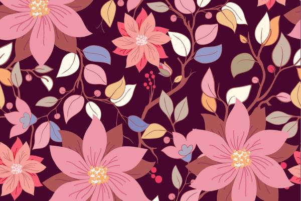 几何植物花纹印花矢量图服装纺织面料数码印花花型素材