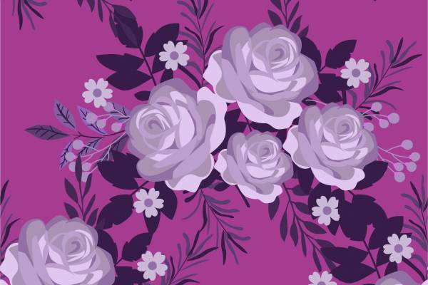 植物牡丹花印花矢量图服装纺织面料数码印花花型素材