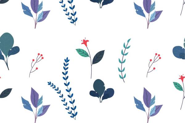 植物叶子印花矢量图服装纺织面料数码印花花型素材