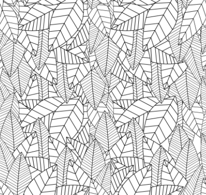 几何树叶拼接矢量图服装纺织面料数码印花花型素材