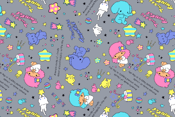 儿童卡通动物五角星字母印花矢量图服装纺织面料水印数码印花金昌花型素材