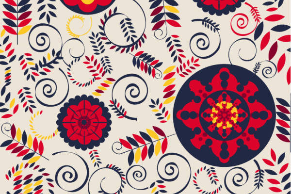 植物花纹印花矢量图服装纺织面料数码印花花型素材