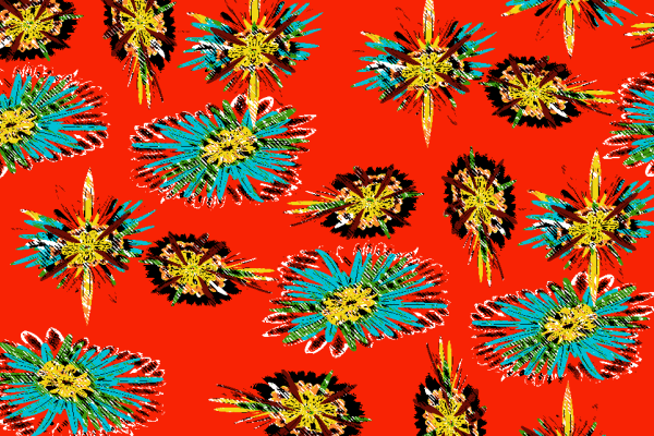 植物菊花印花矢量图服装纺织面料水印数码印花金昌花型素材