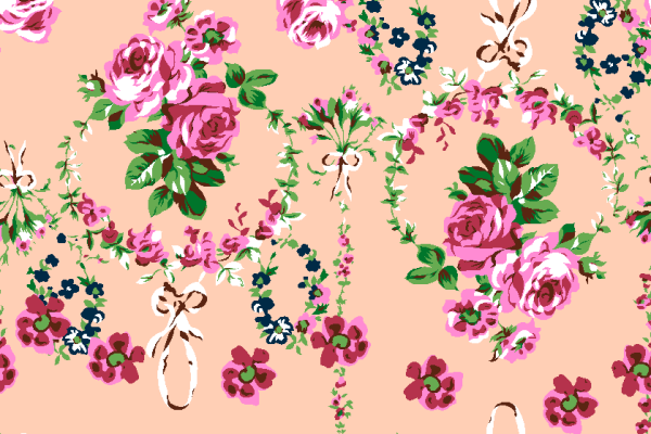 植物牡丹小花朵拼接印花矢量图服装纺织面料水印数码印花金昌花型素材