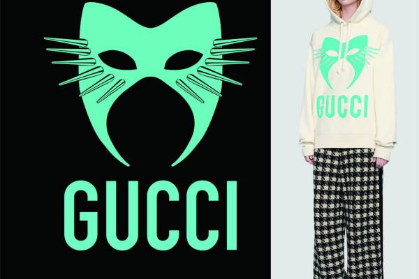 大牌GUCCI字母几何图案印花矢量图服装裁片T恤烫图印花花型素材