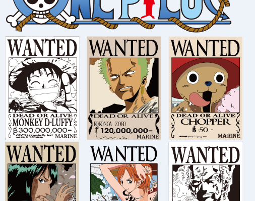 卡通海贼王印花图案服装裁片T恤印花花型素材