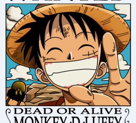 卡通海贼王印花图案服装裁片T恤印花花型素材