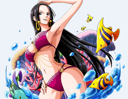 卡通海贼王泳装女帝汉库克印花图案服装裁片T恤印花花型素材