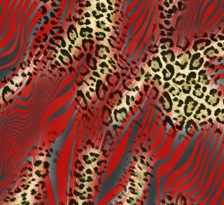 几何图案拼接豹纹矢量图服装纺织面料水印数码印花金昌花型素材