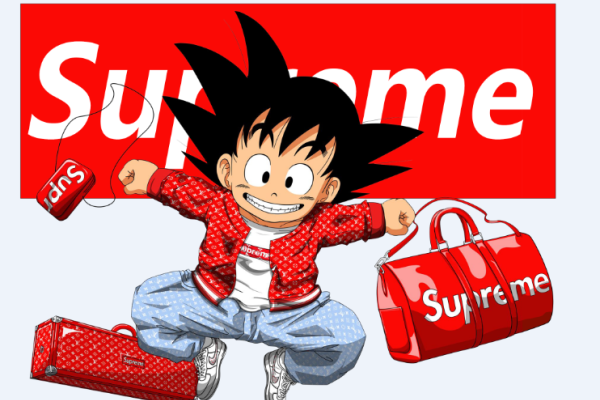 卡通动漫孙悟空字母SUPREME印花图案服装裁片T恤烫图印花花型素材
