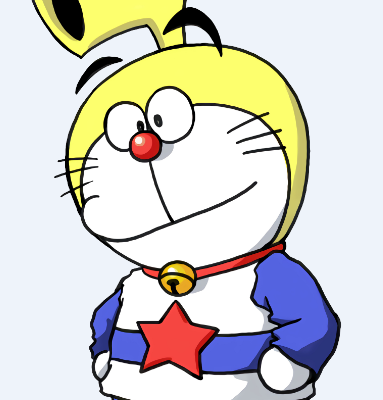 卡通哆啦A梦海底小精灵印花图案服装裁片T恤烫图印花花型素材