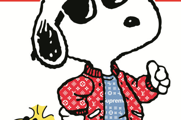 卡通动漫史努比字母SUPREME印花矢量图服装裁片T恤烫图印花花型素材