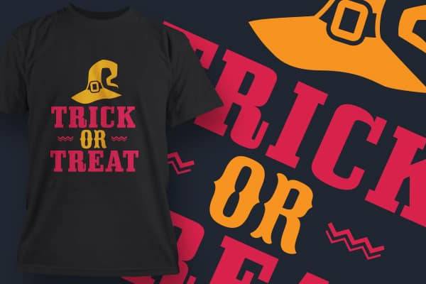 字母魔法帽印花矢量图服装裁片T恤烫图印花花型素材