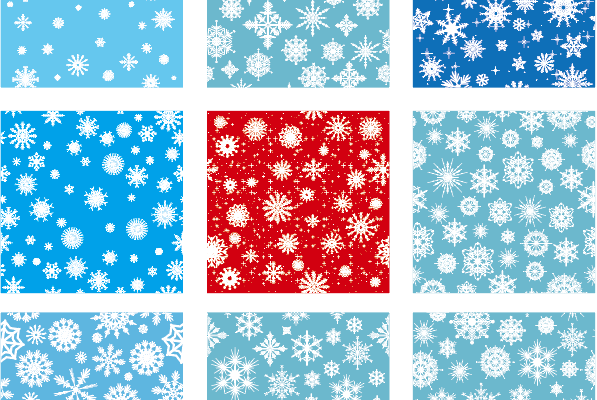 无缝拼接雪花矢量图服装纺织面料数码印花花型素材