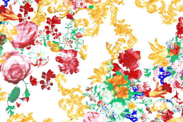 植物牡丹花卉印花矢量图服装纺织面料水印数码印花金昌花型素材