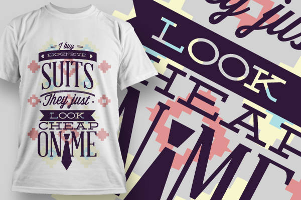 字母几何涂鸦印花矢量图服装裁片T恤烫图印花花型素材