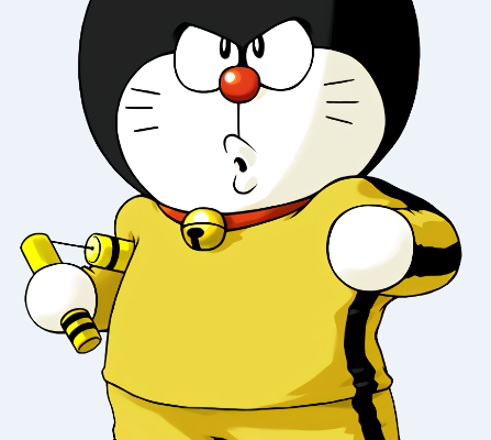 卡通动漫哆啦A梦李小龙造型印花图案服装裁片T恤烫图印花花型素材