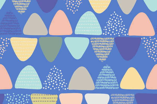 几何三角形拼接矢量图服装纺织面料数码印花花型素材