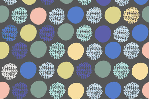 多彩几何圆形拼接印花矢量图服装纺织面料数码印花花型素材