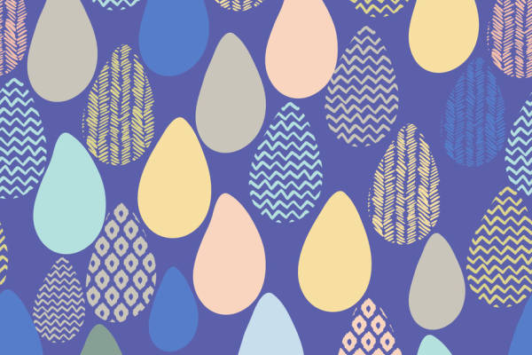 几何水滴型印花矢量图服装纺织面料数码印花花型素材