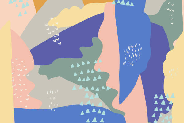 多彩几何图案拼接矢量图服装纺织面料数码印花花型素材