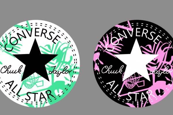 几何图案字母五角星印花矢量图服装裁片T恤烫图印花花型素材