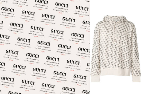 大牌几何字母GUCCI印花花型素材服装纺织面料数码印花花型素材