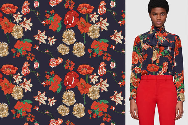 植物花卉印花矢量图服装纺织面料数码印花花型素材