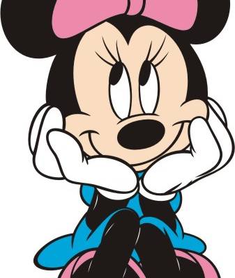 卡通动漫迪士尼米妮印花矢量图服装裁片T恤烫图印花花型素材