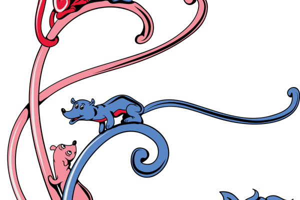 卡通动物老鼠印花矢量图服装裁片T恤烫图印花花型素材