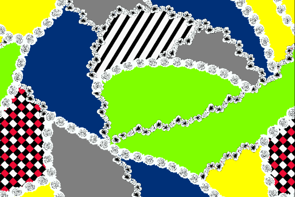 多彩几何图案花卉马赛克印花矢量图服装纺织面料水印数码印花金昌花型